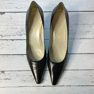 BCBGirls Black Leather Pointed Heels
